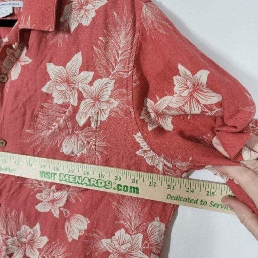 28 Palms Men's Relaxed Fit Silk + Linen Tropical Resort Wear Top Bahamas Travel - Picture 10 of 11